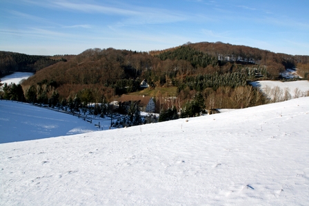 Winterpanorama auf dem Anderl-Heckmair-Weg